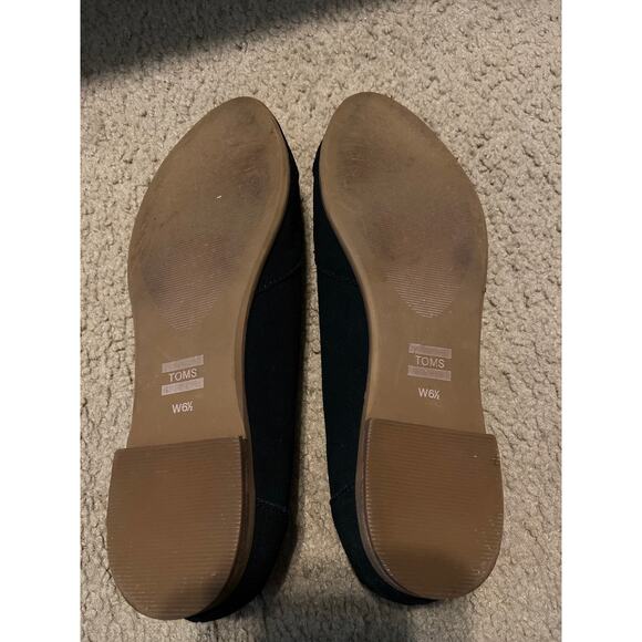Toms Women’s Shoe Size 6.5 black suede Julie flats - Picture 5 of 5